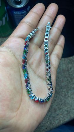 925 Silver Multicolor Bracelet 