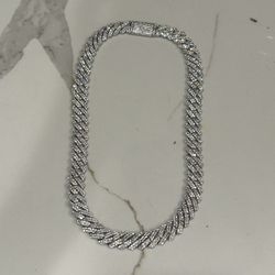 Moissanite 14mm Cuban Chain