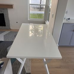 CB2 White Dining Table