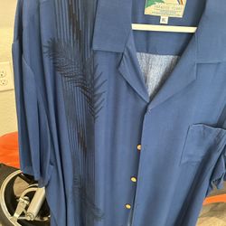 (2) Paradise Found Silk Mens  XXL Hawaiian Shirts