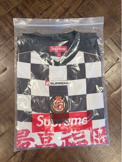 Supreme SS26’ week 17 Checkerboard Soccer Jersey Black Size L