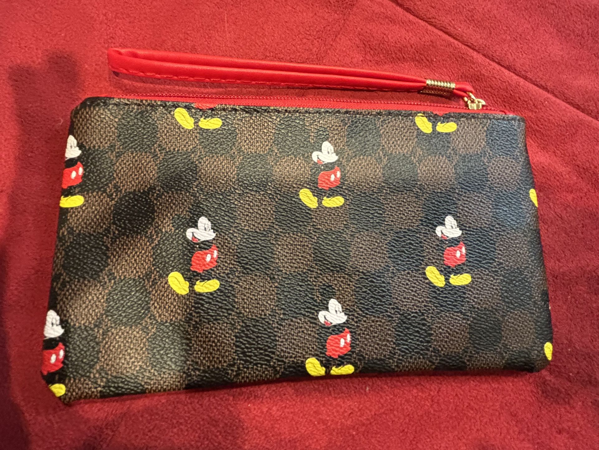 Disney Mickey Mouse Wallet Long Zipper Cartoon Fashion Women Girls Coin Purses Anime Leather Clutch