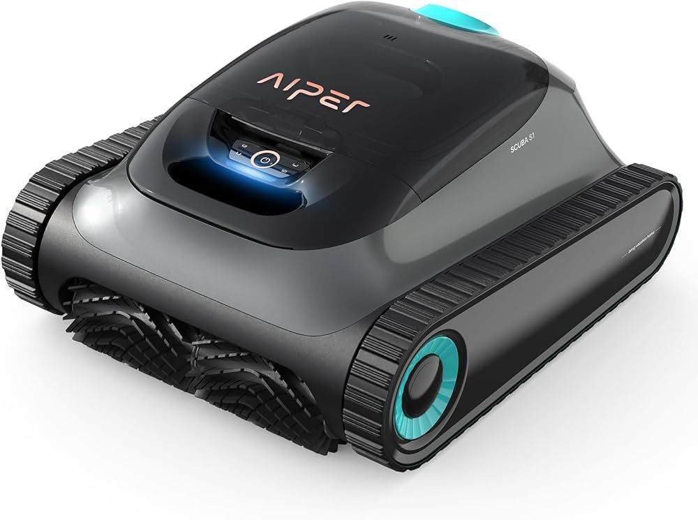 AIPER Scuba S1 Cordless Robotic Pool Cleaner, Pool Vacuum for Inground Pools, Wall and Waterline Cleaning, Smart Navigation for Pools up to 1,600 Sq.f