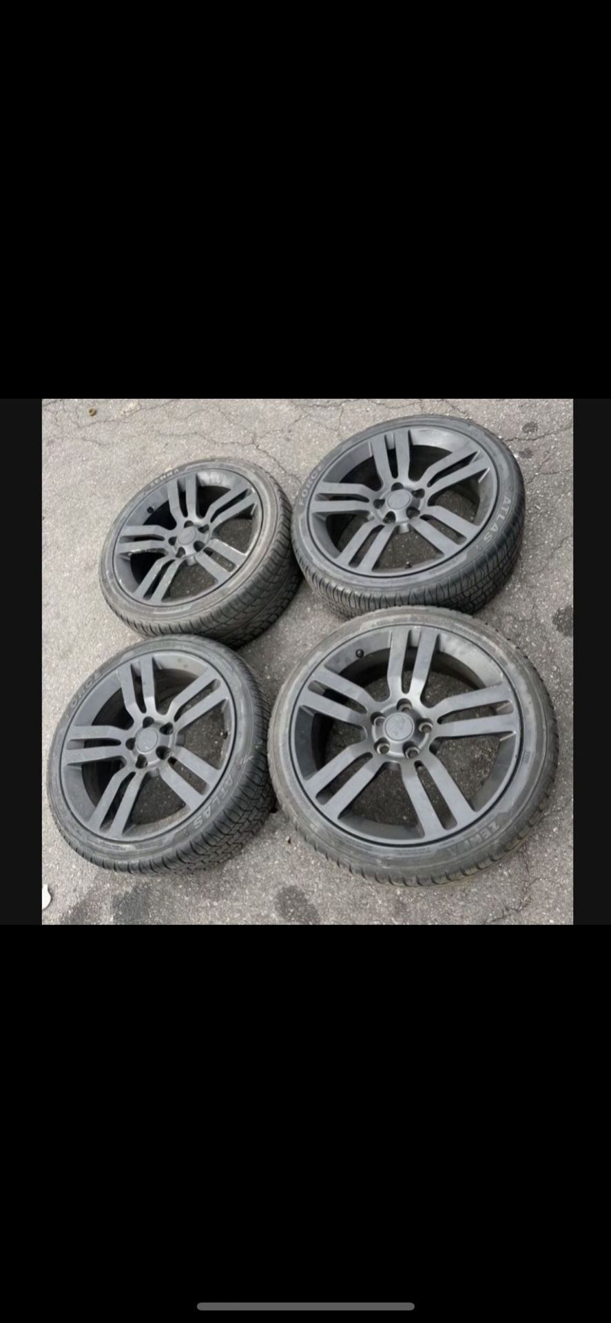 4 — 235/40r18 Stock 5x110 Stock Chevy HHR Cobalt Malibu Jeep Cherokee Compass Wheels Rims Good 80% Treads Tires!!!!!!