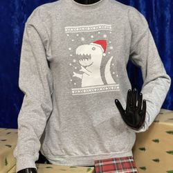 Christmas Dinosaur Sweatshirt 