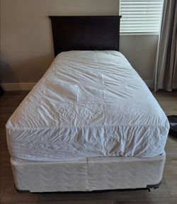 Twin pillow top mattress and frame