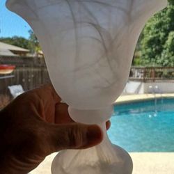 White Frosted Crystal Vase