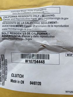 Whirlpool washing machine clutch