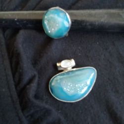 Ring And Pendant   Larimar Or AUQUA  MAIMNE 