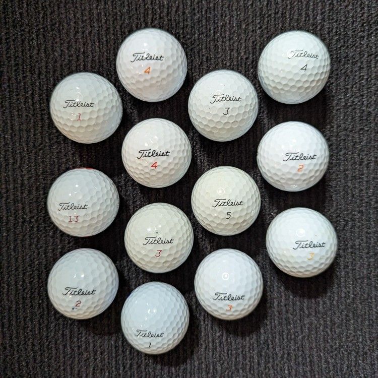 Titleist Golf Balls - Used But Like New - Baker's Dozen 