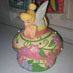 Brand new Tinker Bell mushroom cookie jar