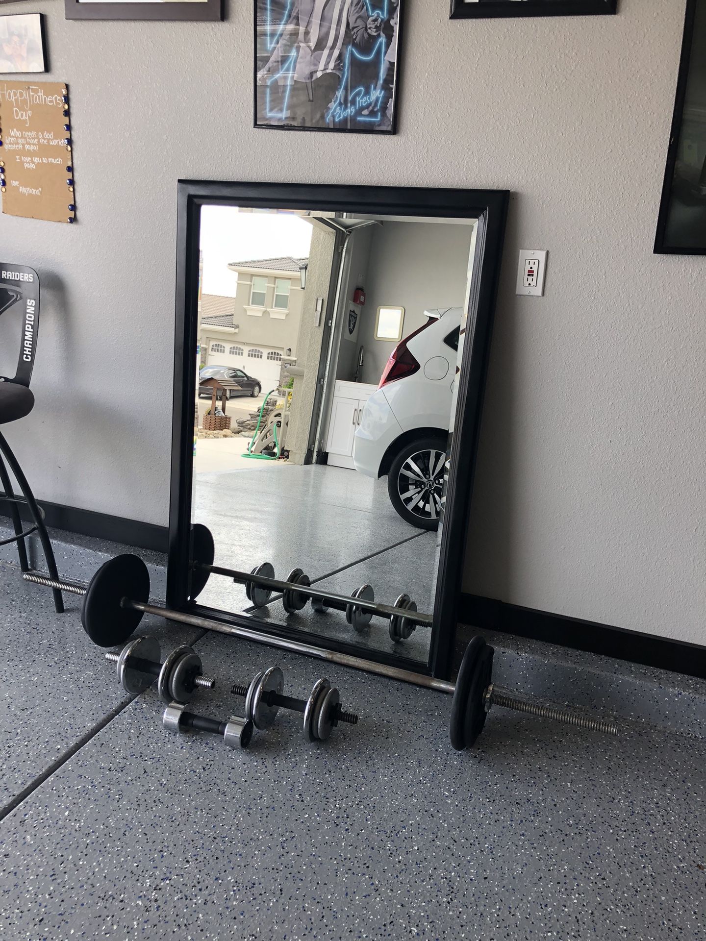 Weight set & Mirror 