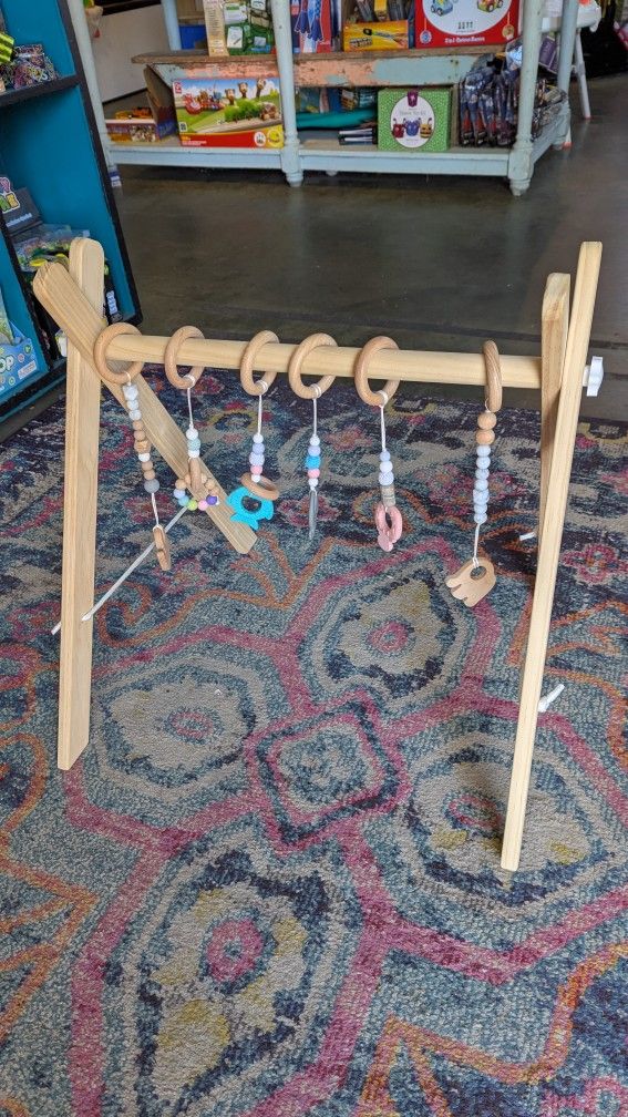 Wood Wooden Toy Bar Arch Gym