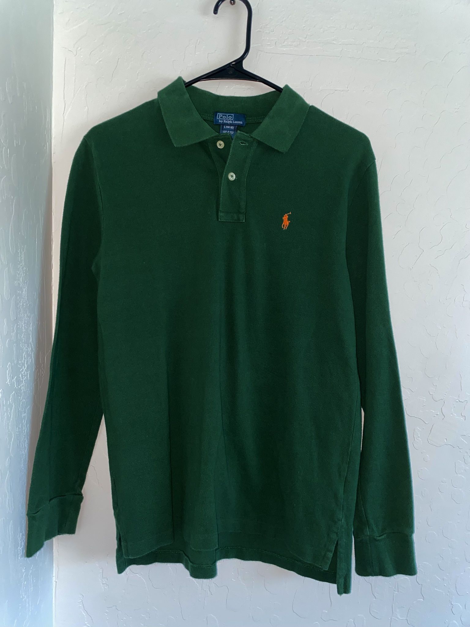 Vintage Boys Polo by Ralph Lauren Classic Long Sleeve Polo TShirt Size L / 14-16