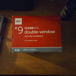 #9 Clean Seal Double-window Security Envelopes