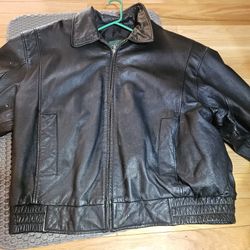 Large Hill And Archer Leather Jacket 