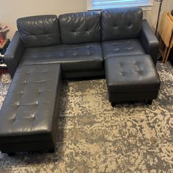 Leather Couch And Recliner 