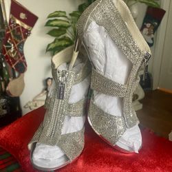 Silver Michael Kors Sparkle & Shine High Heels Shoes