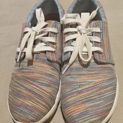Toms Del Rey Multicolored Lace Up Sneakers Shoes size 5.5 Womens