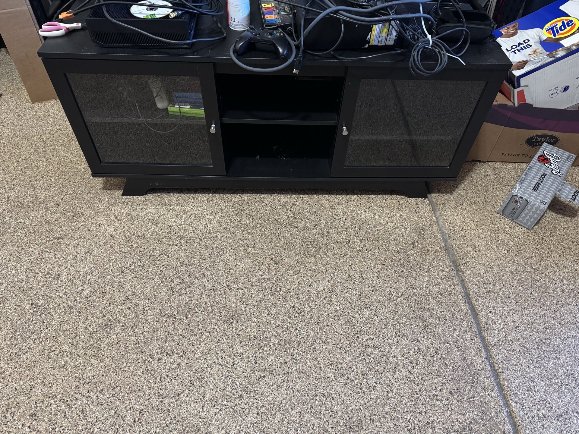 Black tv stand