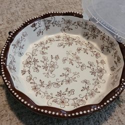 Round Bowl w/ Lid and carrying Case and Stand