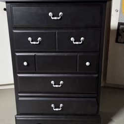 Tall Black Dresser 