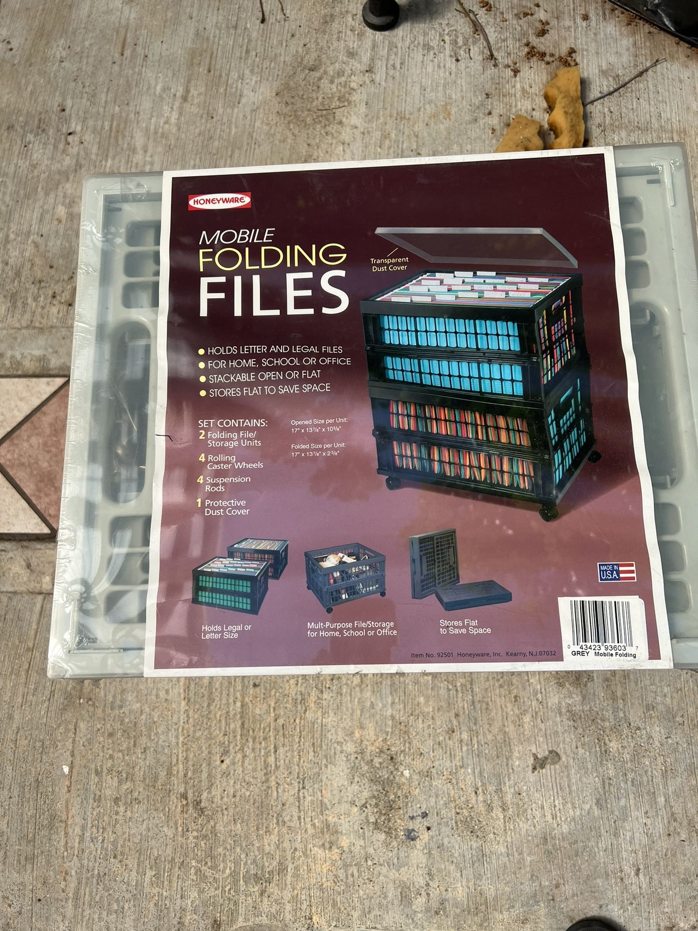 Mobile Folding Files, 2 Storage Units, Grey