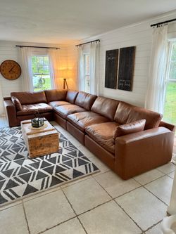 NEW Leather Cloud Couch Modular Sofa