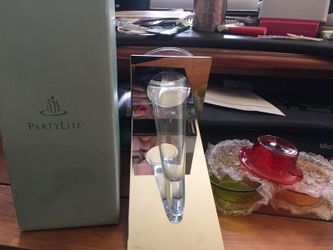 Partylite single sconce- modern silver