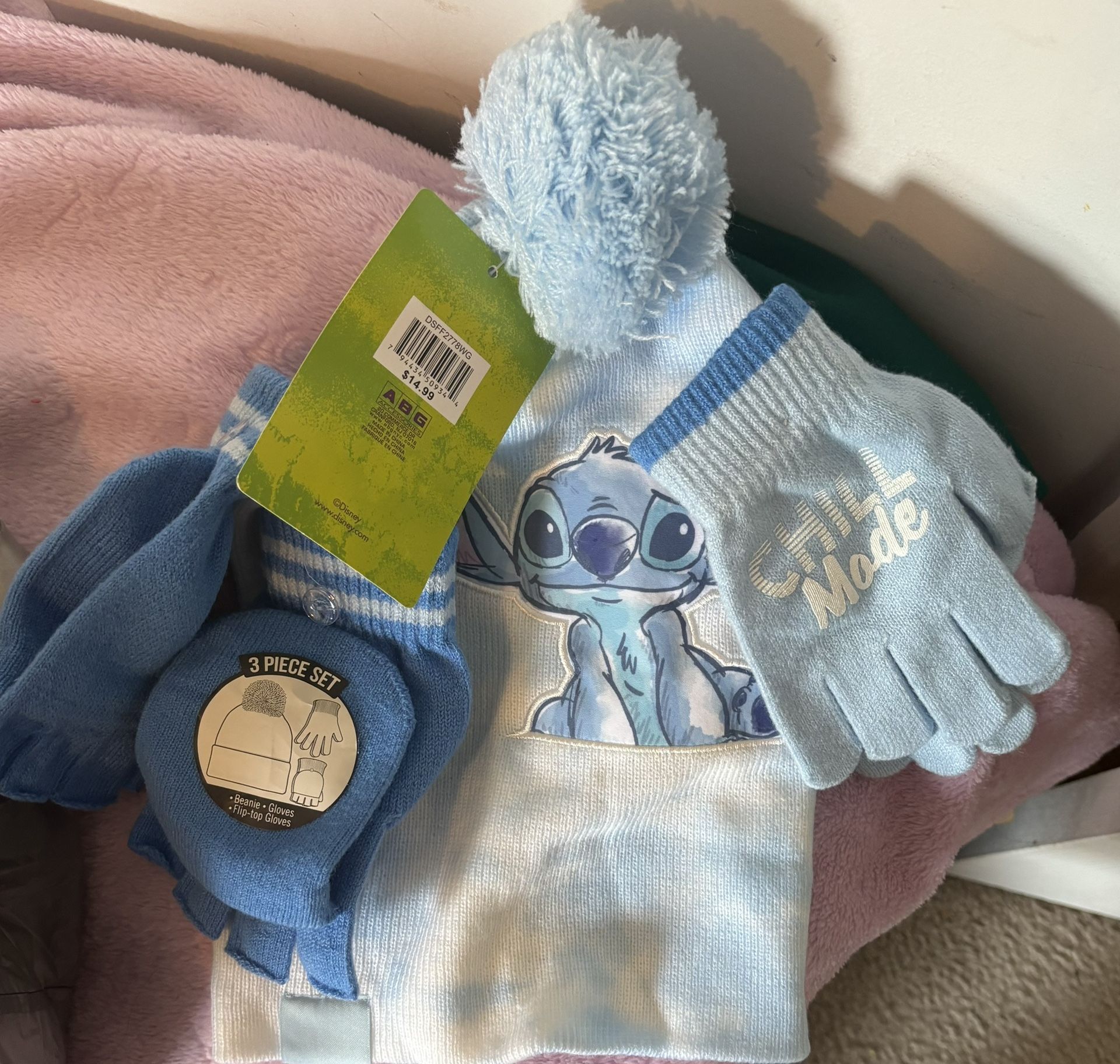 New kids winter hat & glove set: Stitch