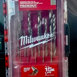 Milwaukee 15-Piece RED HELIX Cobalt Drill Bit Set (model 48-89-2370).