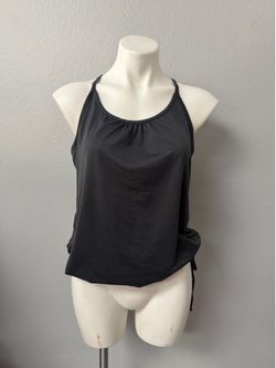Black Lightweight Strappy Tank Top / Activewear Cami