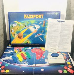 Vintage 1991 Texas Instruments Electronic Passport Board Game
