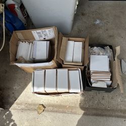 Lot (4) Boxes of White Tile (Clay & Marble) Crafts Mosaics DIY Projects 