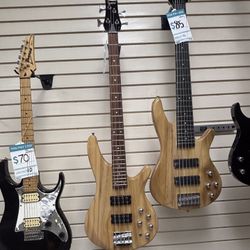 Wooden Glarry Bass Guitar