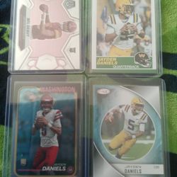 4 Card Jayden Daniels Rc Lot.