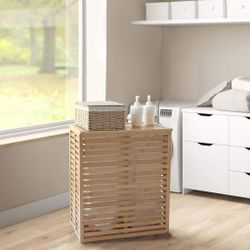 Laundry Basket And Bathroom Cabinet
