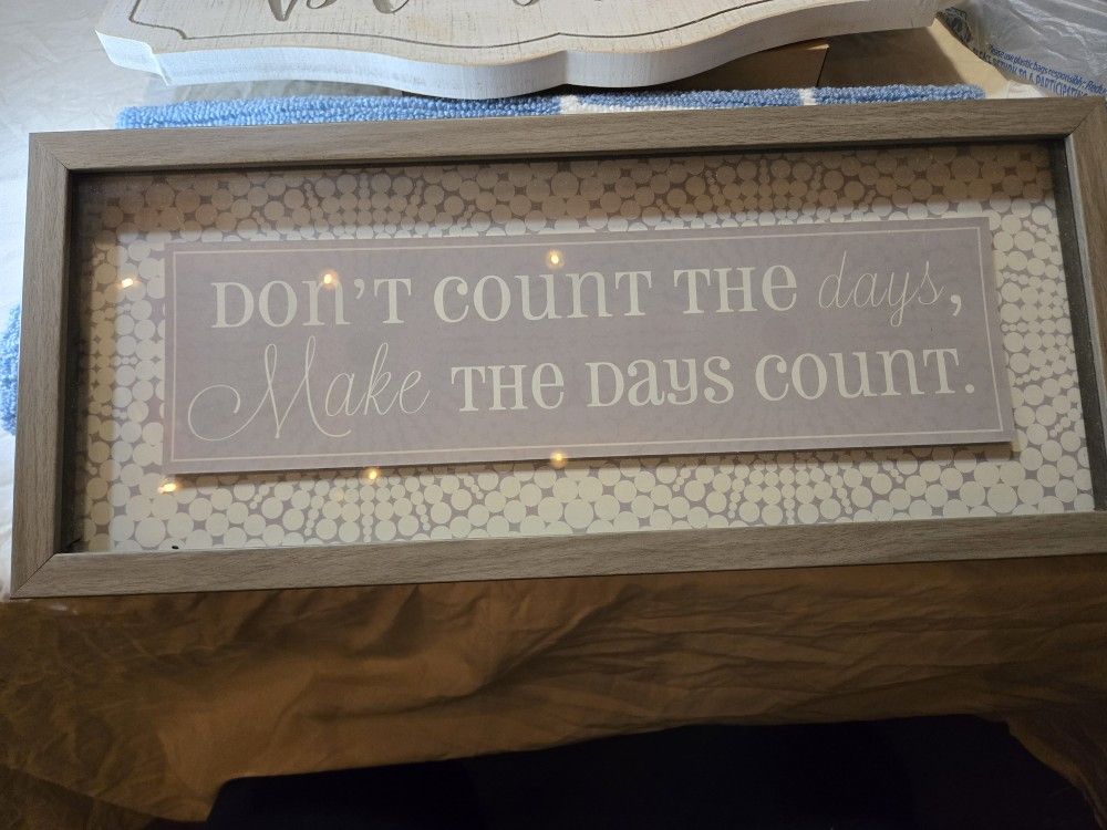 Make YOUR Days Count Inspirational Wall Decor