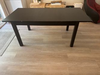 Black dining table