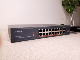 MokerLink 16 Port PoE Switch  250W
