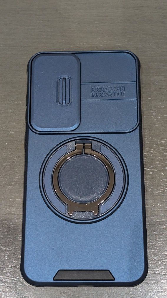 Blue Magsafe Ring Stand Case For Samsung Galaxy S25 Plus 6.7 Inch