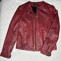 Massimo Dutti Leather Jacket 