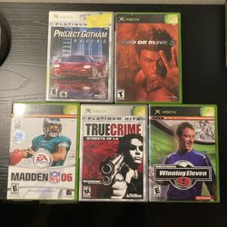 5 Game Lot For Original Xbox
