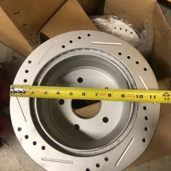 Slotted Rear Brake Rotors New