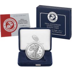 250th Anniversary U.S. Marine Corps American Eagle One Ounce Silver Proof Coin
