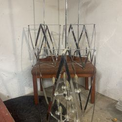 Three piece chrome chandelier