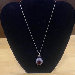 Red Gem Stone Necklace