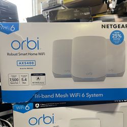 Netgear Orbi AX5400 WiFi 6 Mesh System One Year Advanced Internet Security