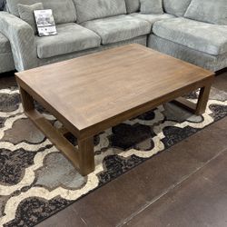 Large Oversized Brown Coffee Table