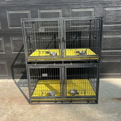 43” Double Stack Dog Kennel 